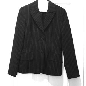 The Limited Stretch Black pinstripe 2 piece suit